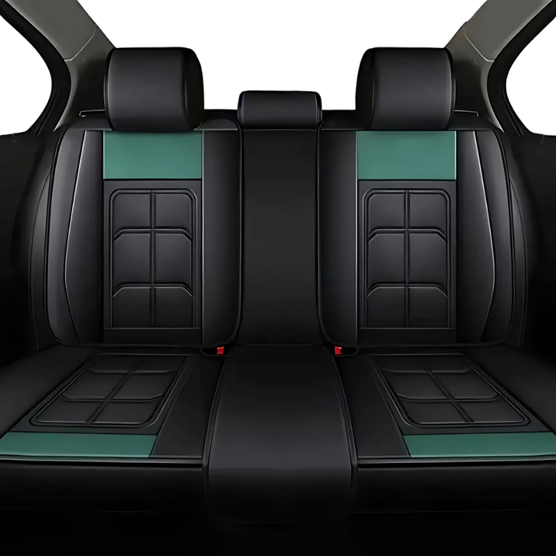 2pcs Prestige Khaki Green Car Seat Covers – Premium Design for Cars & SUVs