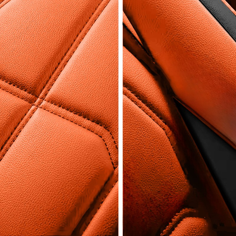 2pcs Prestige Orange Black Car Seat Covers – Premium Design for Cars & SUVs