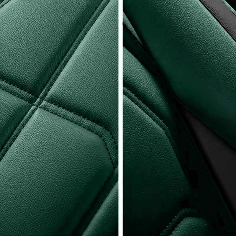 2pcs Prestige Khaki Green Car Seat Covers – Premium Design for Cars & SUVs
