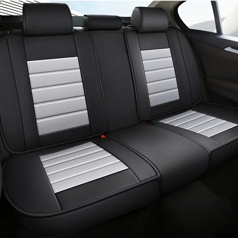 2pcs Prestige Grey Black Car Seat Covers – Premium Design for Cars & SUVs