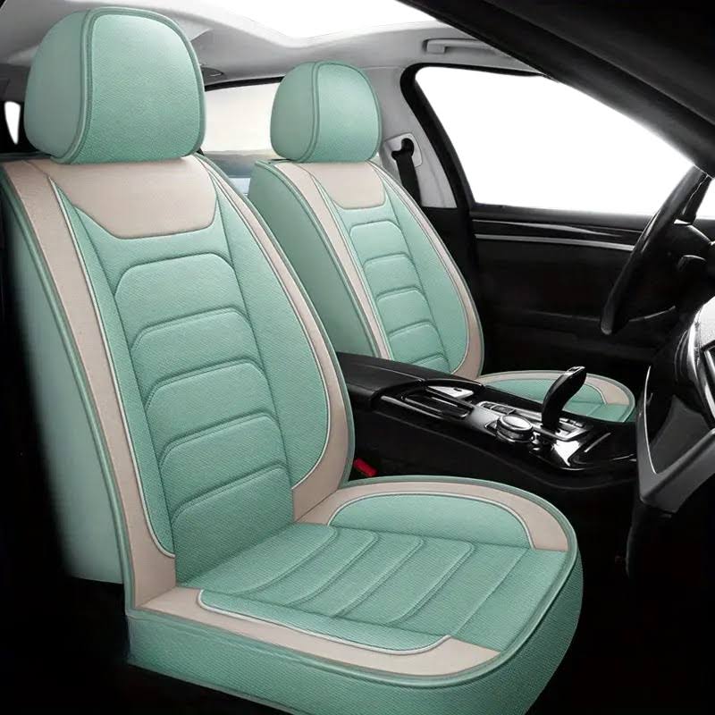 2pcs Prestige Mint Green Car Seat Covers – Premium Design for Cars & SUVs