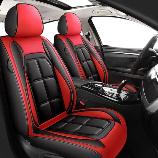 2pcs Prestige Red Black Car Seat Covers – Premium Design for Cars & SUVs