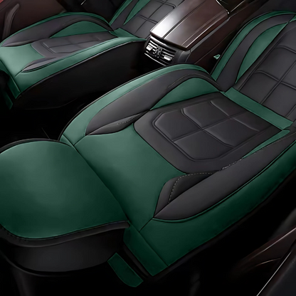 2pcs Prestige Khaki Green Car Seat Covers – Premium Design for Cars & SUVs