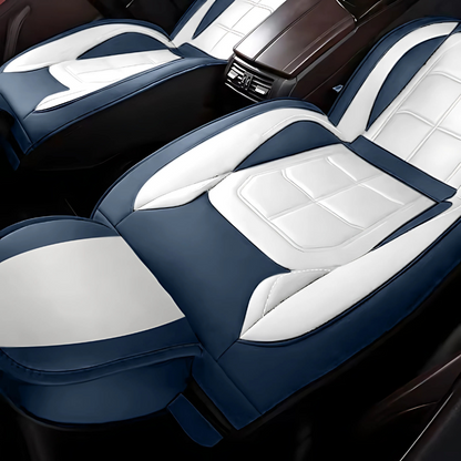 2pcs Prestige Blue White Car Seat Covers – Premium Design for Cars & SUVs