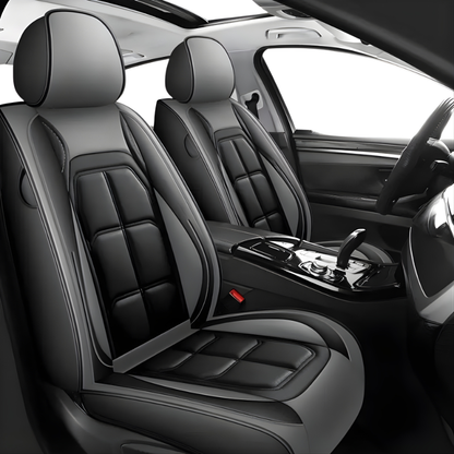 2pcs Prestige Steel Grey Car Seat Covers – Premium Design for Cars & SUVs