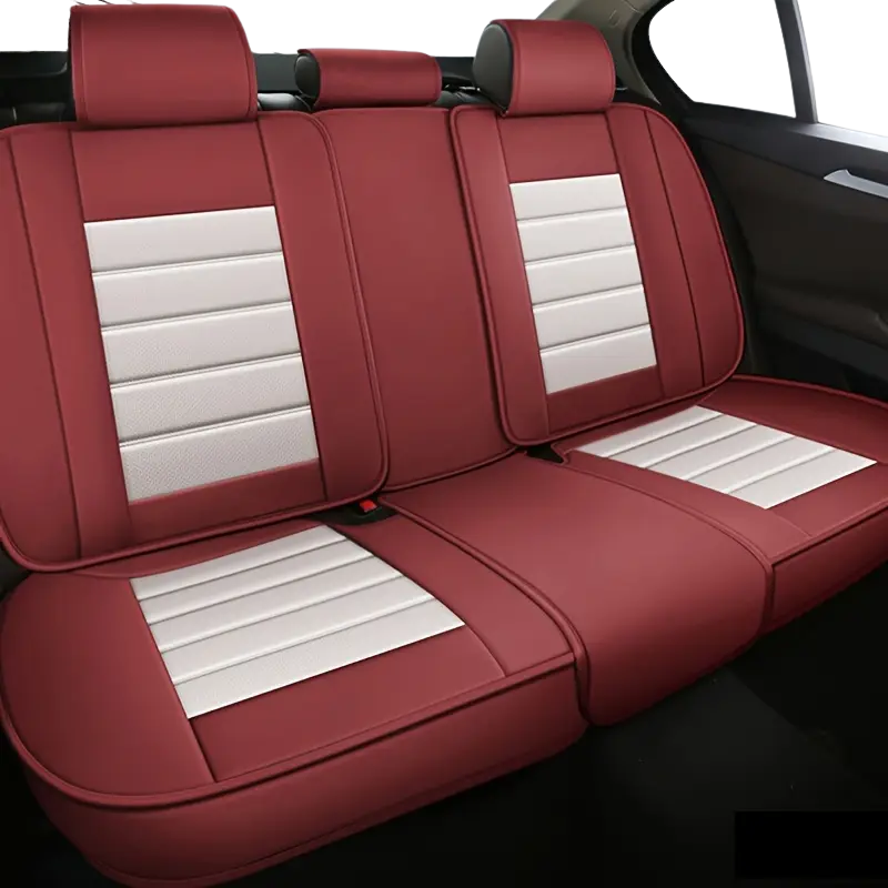 2pcs Prestige Red White Car Seat Covers – Premium Design for Cars & SUVs