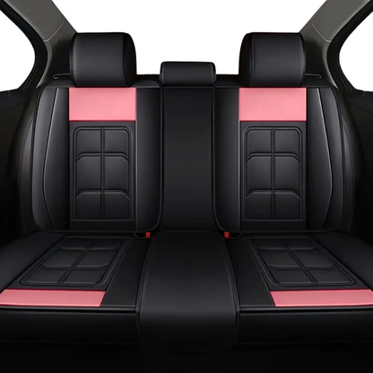 2pcs Prestige Pink Black Car Seat Covers – Premium Design for Cars & SUVs