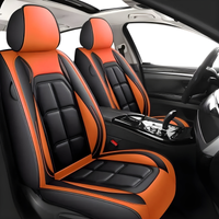 2pcs Prestige Orange Black Car Seat Covers – Premium Design for Cars & SUVs