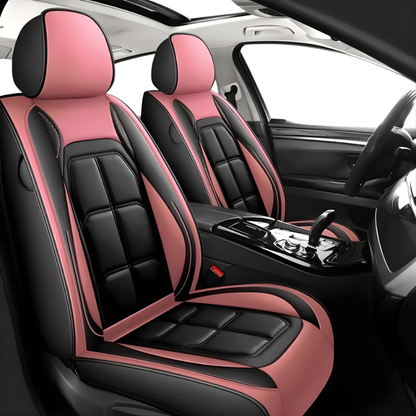 2pcs Prestige Pink Black Car Seat Covers – Premium Design for Cars & SUVs