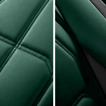 2pcs Prestige Khaki Green Car Seat Covers – Premium Design for Cars & SUVs