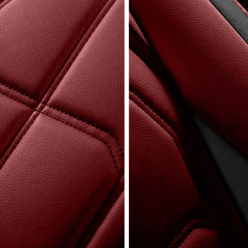 2pcs Prestige Ruby Red Car Seat Covers – Premium Design for Cars & SUVs