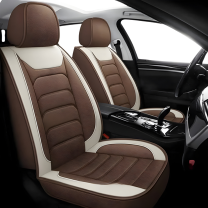 2pcs Prestige Chocolate Brown Car Seat Covers – Premium Design for Cars & SUVs