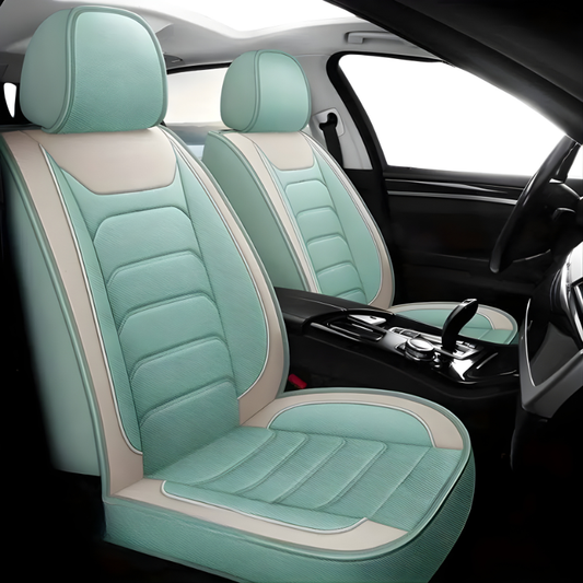 2pcs Prestige Mint Green Car Seat Covers – Premium Design for Cars & SUVs