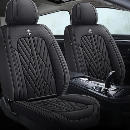 2pcs Black Prestige Car Seat Covers / Waterproof