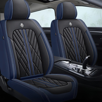 2pcs Black & Navy Prestige Car Seat Covers / Waterproof