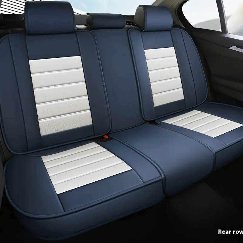 2pcs Prestige Blue White Car Seat Covers – Premium Design for Cars & SUVs
