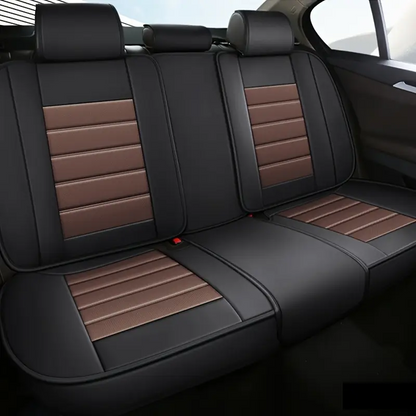2pcs Prestige Brown Black Car Seat Covers – Premium Design for Cars & SUVs