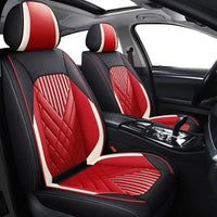 2pcs Prestige Red Black & White Car Seat Covers – Premium Design for Cars & SUVs