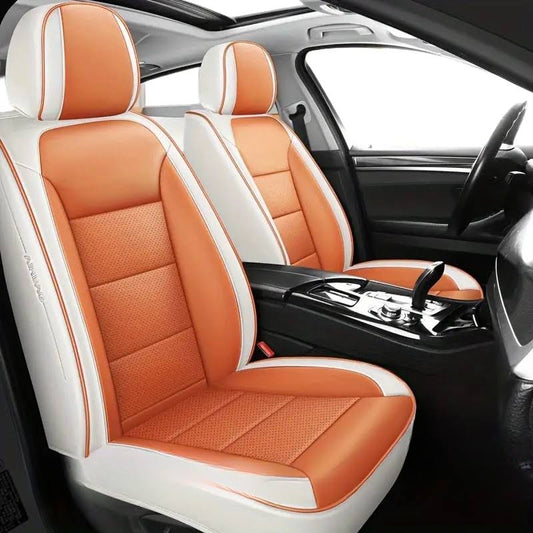 2pcs Prestige Tangerine Car Seat Covers – Premium Design for Cars & SUVs