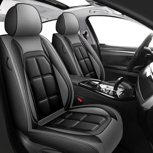 2pcs Prestige Steel Grey Car Seat Covers – Premium Design for Cars & SUVs