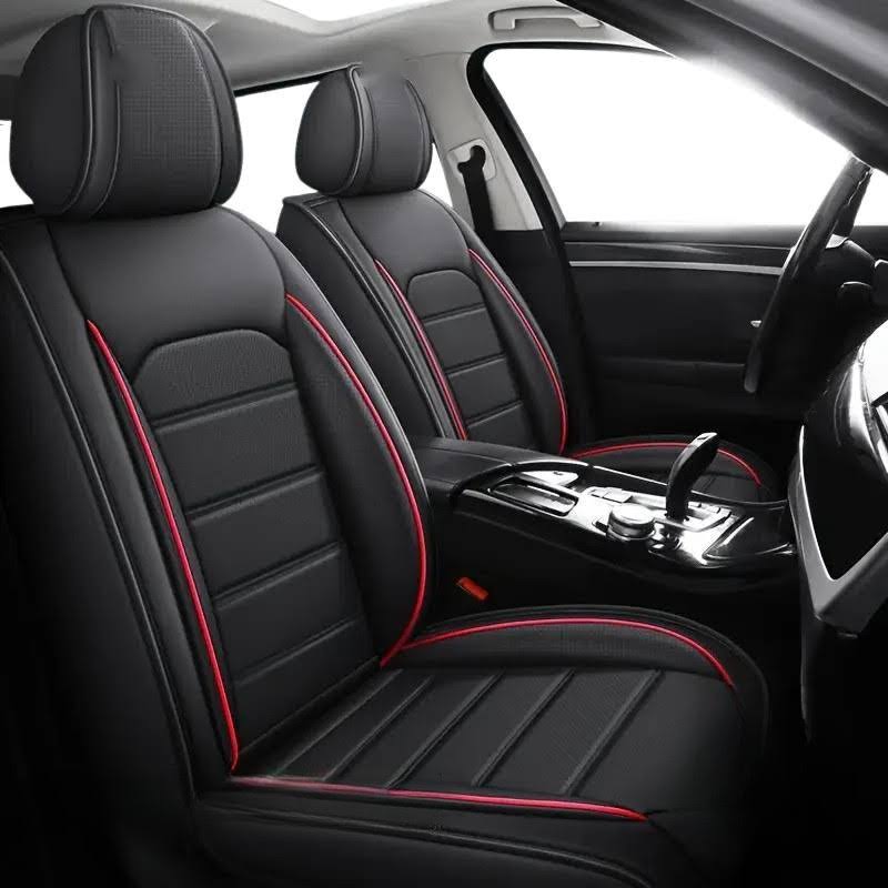 2pcs Prestige Red Black Car Seat Covers – Premium Design for Cars & SUVs