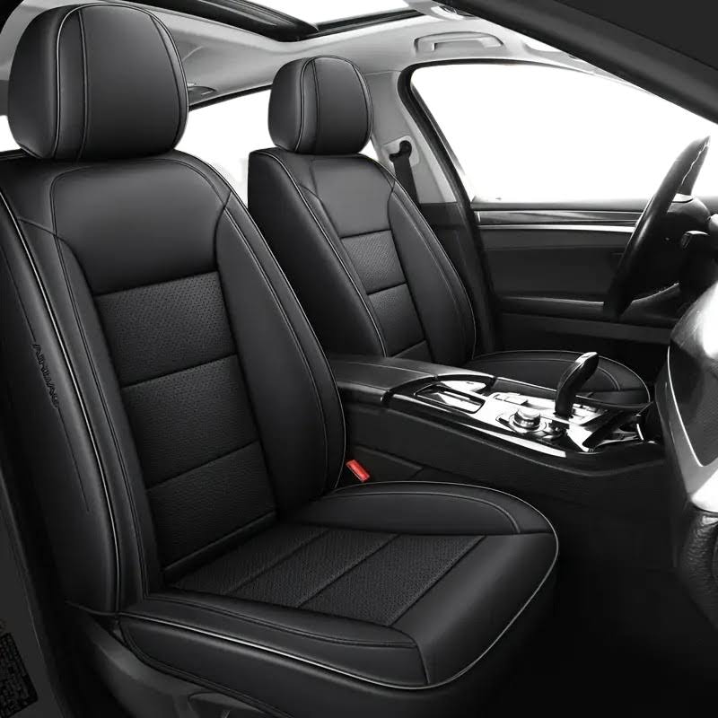 2pcs Prestige Black Car Seat Covers – Premium Design for Cars & SUVs