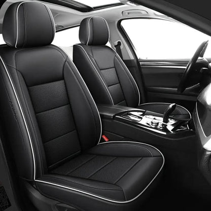 2pcs Prestige Black & White Car Seat Covers – Premium Design for Cars & SUVs