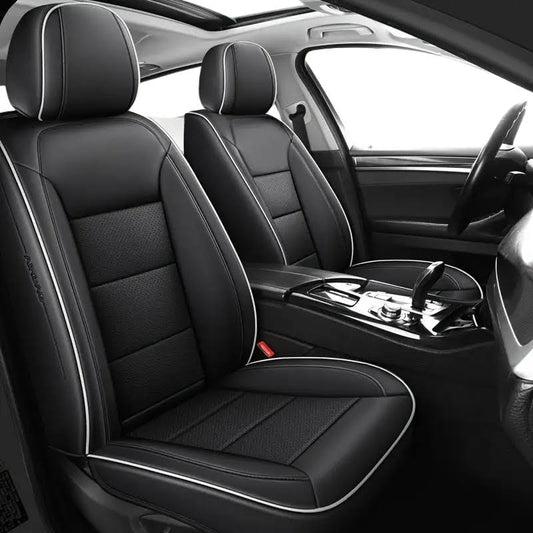 2pcs Prestige Black & White Car Seat Covers – Premium Design for Cars & SUVs