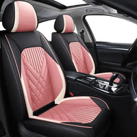 2pcs Prestige Pink Black & White Car Seat Covers – Premium Design for Cars & SUVs